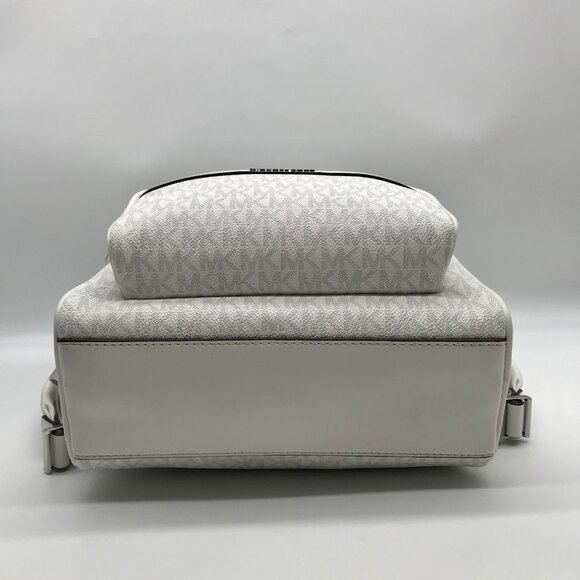 Michael Kors Optic White Coated Canvas Bex Medium Backpack main image 4